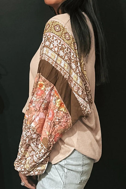 Printed Sleeve Top
