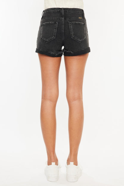 KanCan High Waist Distressed Denim Shorts