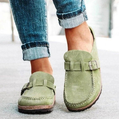 Round Toe Buckle Loafers