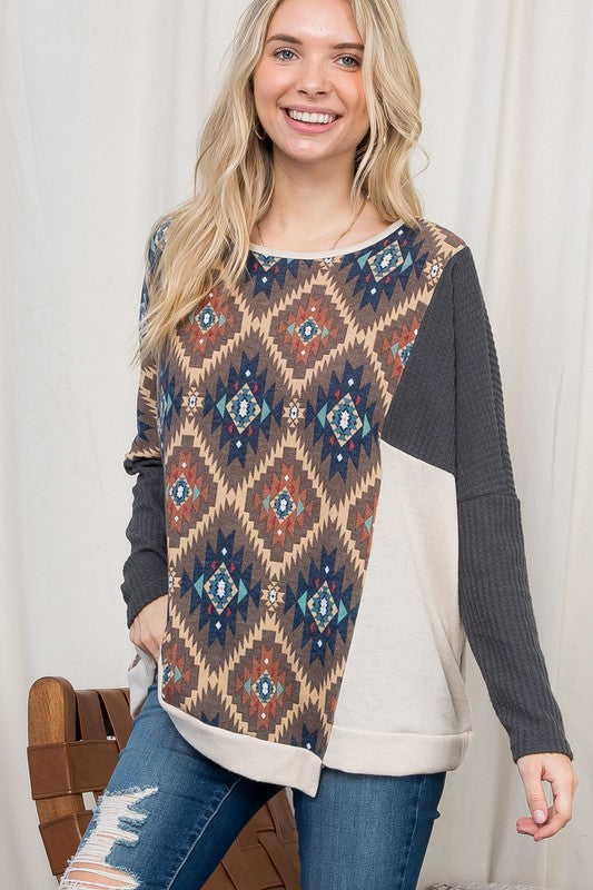 Aztec Print Mix and Match Top