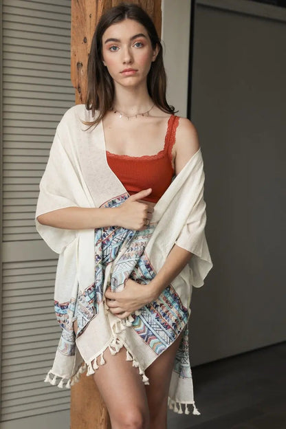 Embroidered Geometric Kimono 💠