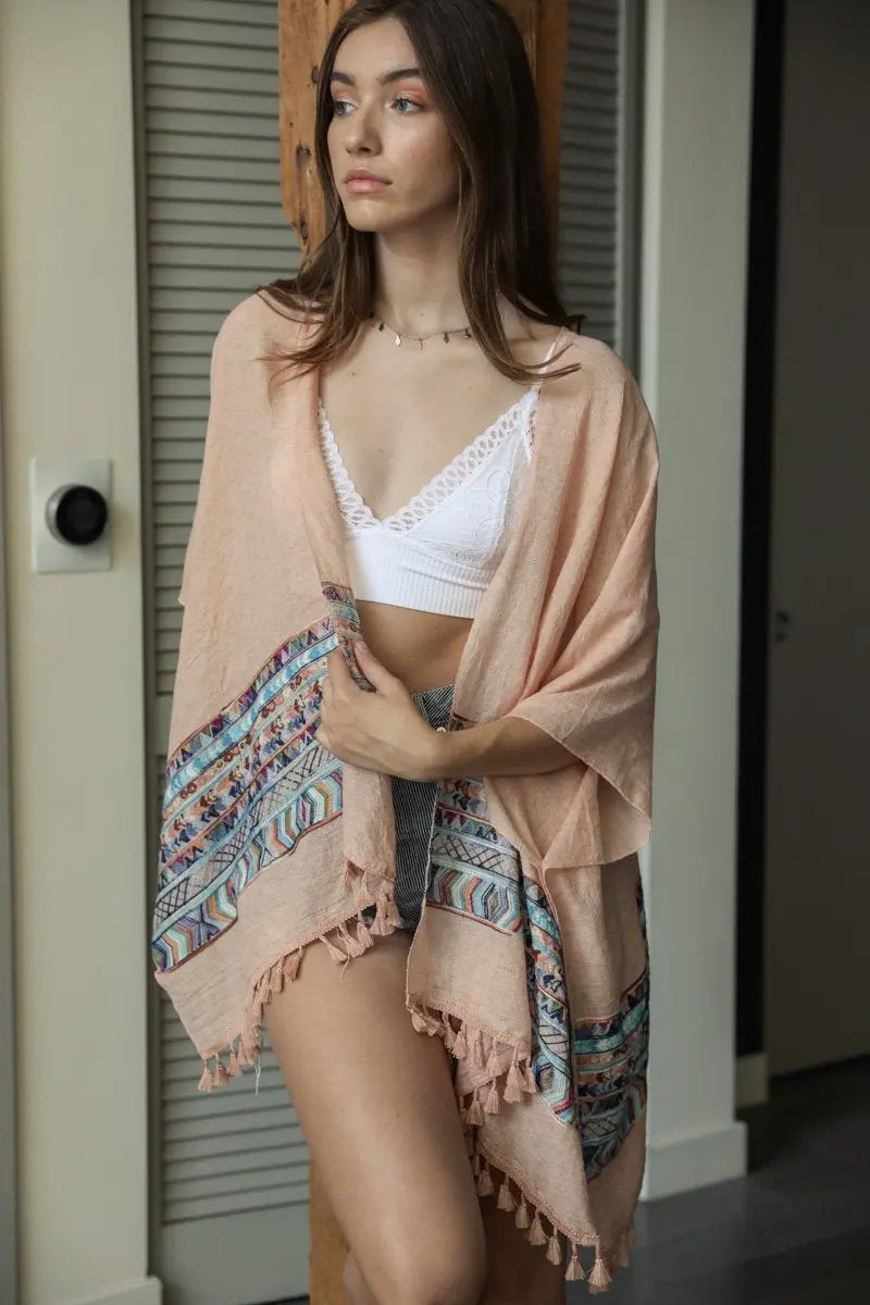 Embroidered Geometric Kimono 💠