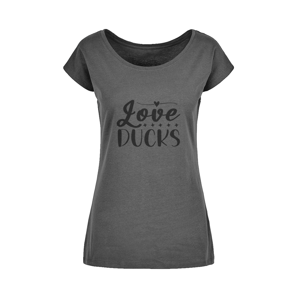 Love Ducks Wide Neck Womens T-Shirt XS-5XL