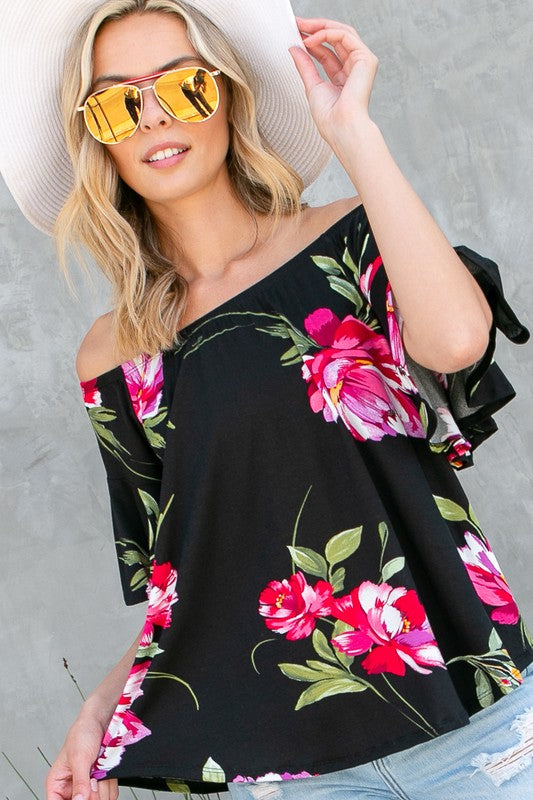 FLORAL OFF SHOULDER TOP