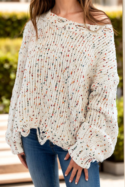 Confetti Dropped Shoulder Sweater