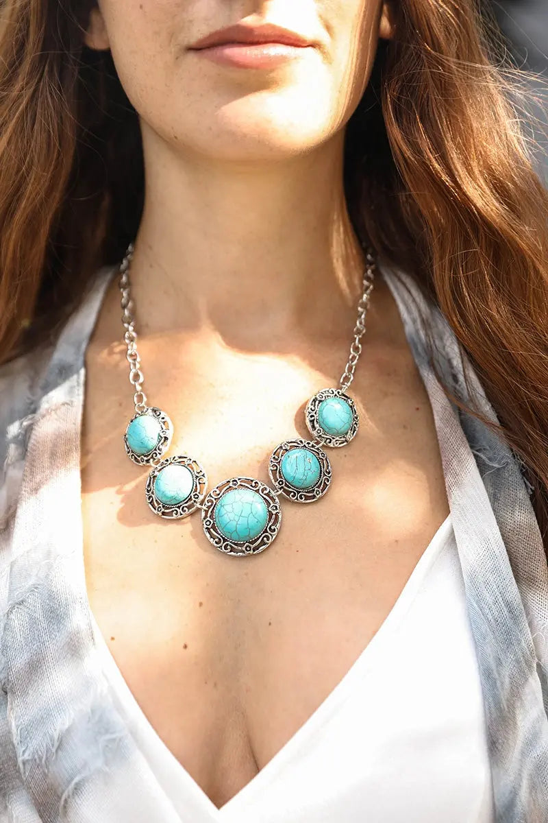 La Floraison Turquoise Necklace💙