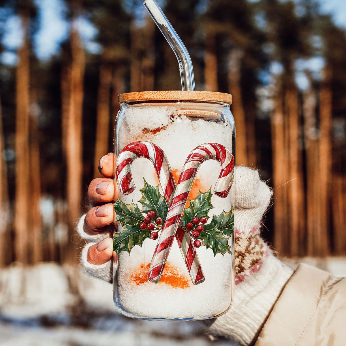 Candy Cane Holly 17oz