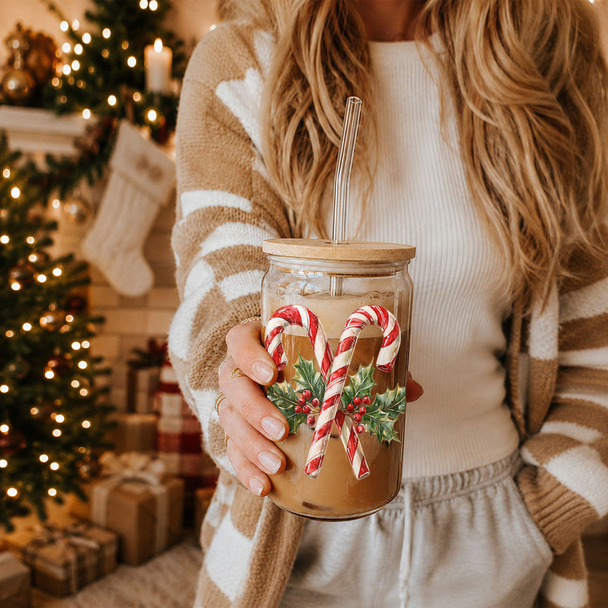 Candy Cane Holly 17oz