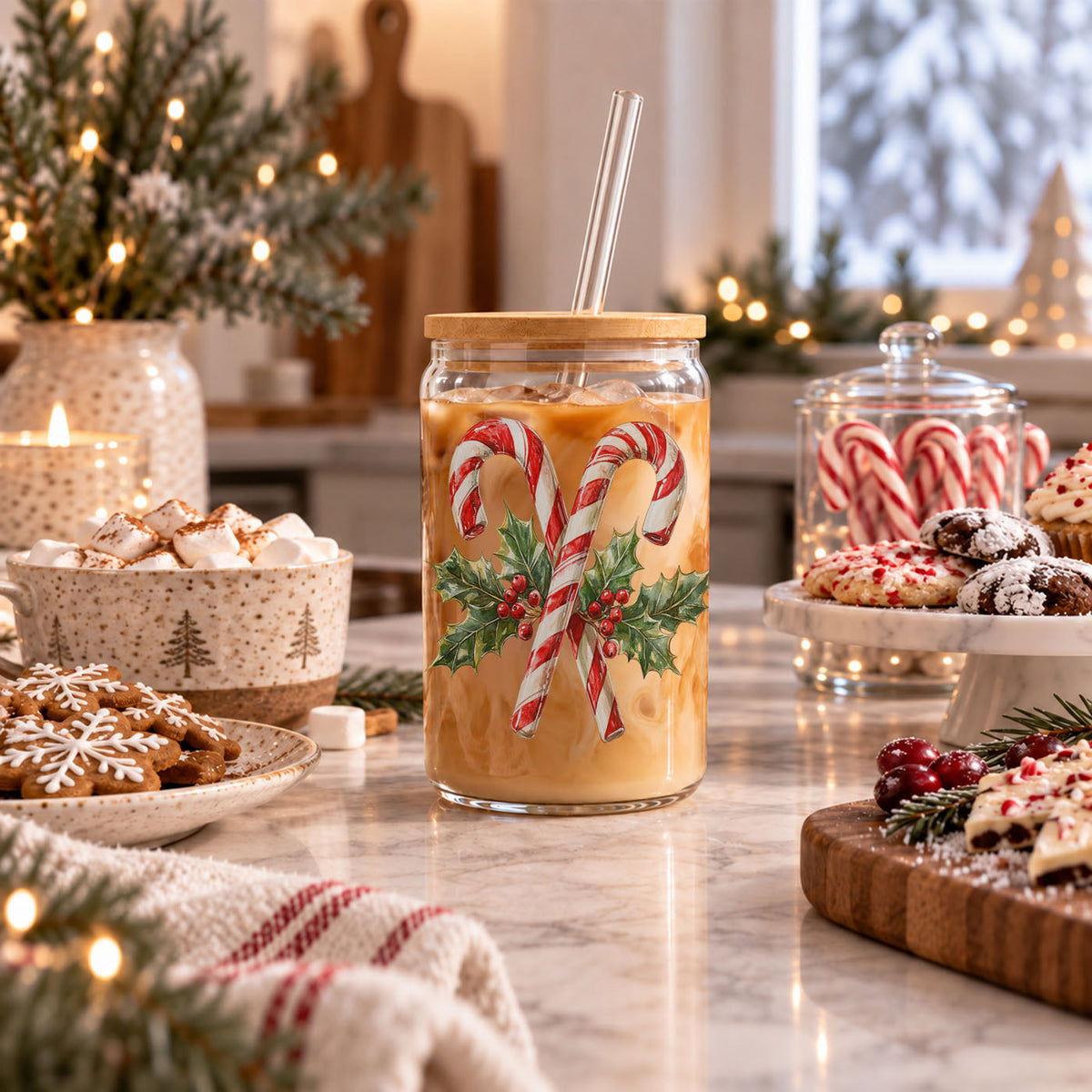 Candy Cane Holly 17oz