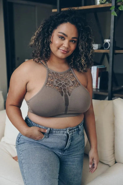Plus Cutout Seamless Bralette