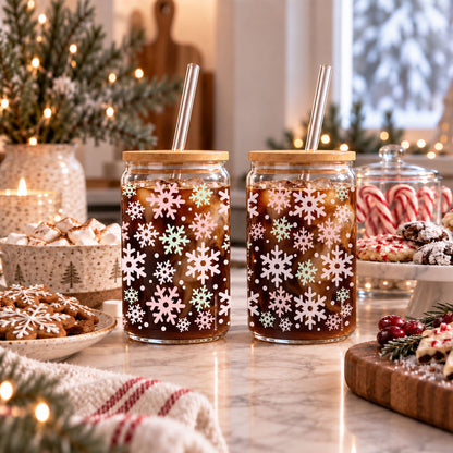 Pastel Snowflakes 17oz
