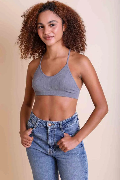 Tattoo Back Bralette – Embroidered Mesh Racerback Style