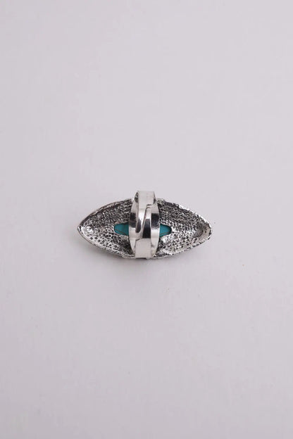Turquoise Marquise Cut Silver Ring🩵