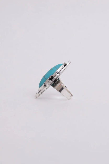 Turquoise Marquise Cut Silver Ring🩵