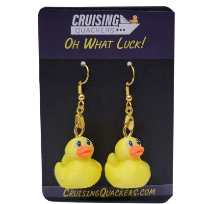 Quack Crochet Dangle Duck Earrings