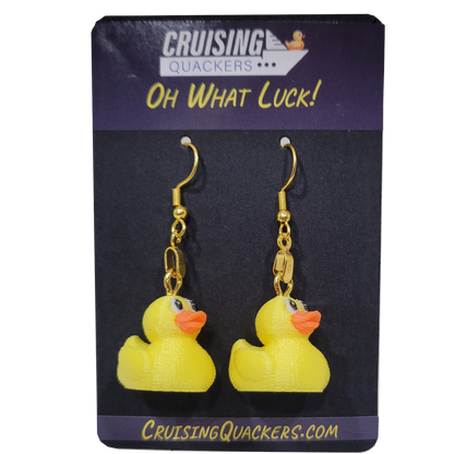 Quack Crochet Dangle Duck Earrings