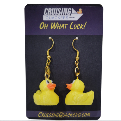 Quack Crochet Dangle Duck Earrings