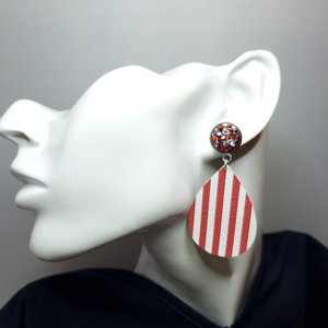 Simply Patriotic Leather Earrings