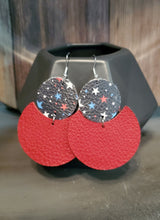 Load image into Gallery viewer, Patriotic Leather Earrings
