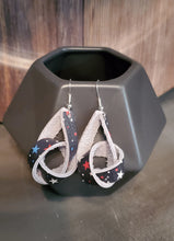 Load image into Gallery viewer, Patriotic Leather Earrings
