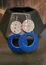 Load image into Gallery viewer, Patriotic Leather Earrings
