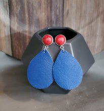 Load image into Gallery viewer, Patriotic Leather Earrings
