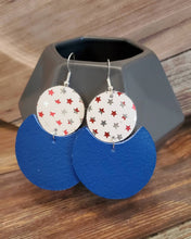 Load image into Gallery viewer, Patriotic Leather Earrings
