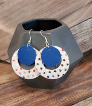 Load image into Gallery viewer, Patriotic Leather Earrings
