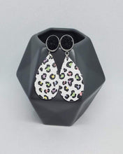 Load image into Gallery viewer, Pastel Leopard Leather Earrings
