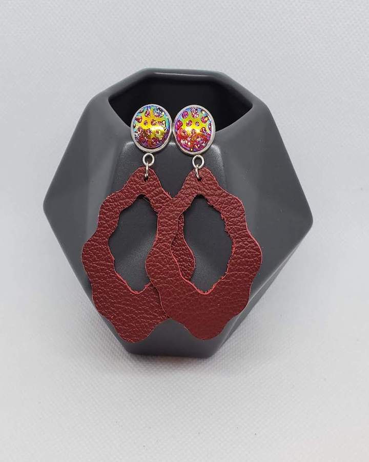 Solids with Flair Leather Earrings