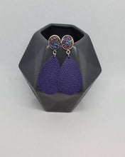 Load image into Gallery viewer, Purples with Flair Leather Earrings
