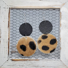 Load image into Gallery viewer, Cheetah Print Hair on Hide Leather Earrings
