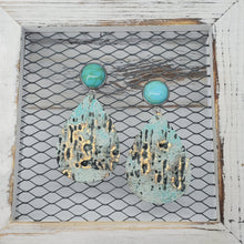 Load image into Gallery viewer, Turquoise Wildwood Leather Earrings
