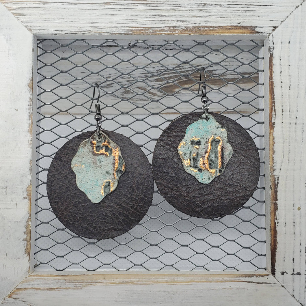 Turquoise Wildwood Leather Earrings