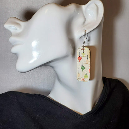 Christmas Ornaments Cork/Leather Earrings