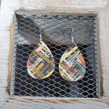 Load image into Gallery viewer, Boho Strokes &amp; Stripes Leather Earrings
