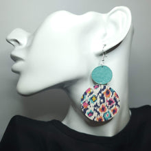 Load image into Gallery viewer, Tribal Aztec Leather Earrings
