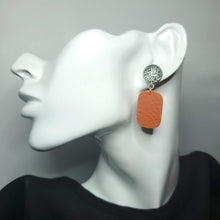 Load image into Gallery viewer, Persimmon Leather Earrings

