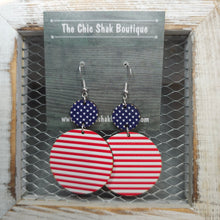 Load image into Gallery viewer, American Piggy Back Wooden Earrings
