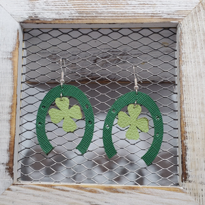 St. Patrick's Day  Leather Earrings