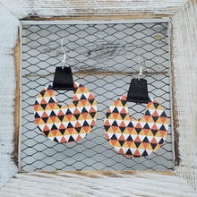 Load image into Gallery viewer, Autumn Triangles Leather Earring Collection
