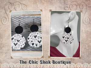 Collection of Hearts Leather Earrings