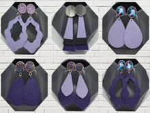 Load image into Gallery viewer, Purples with Flair Leather Earrings
