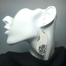 Load image into Gallery viewer, Animal Print Circles Cork/Leather Earrings
