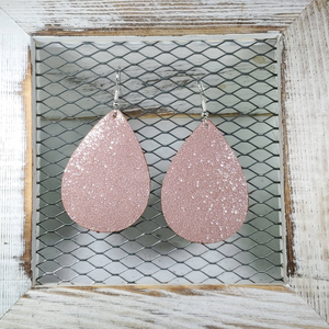 Pink Dazzle Leather Earrings