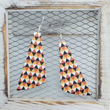Load image into Gallery viewer, Autumn Triangles Leather Earring Collection
