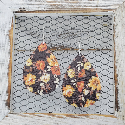 Fall Floral Leather Earring Collection