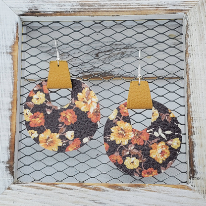 Fall Floral Leather Earring Collection