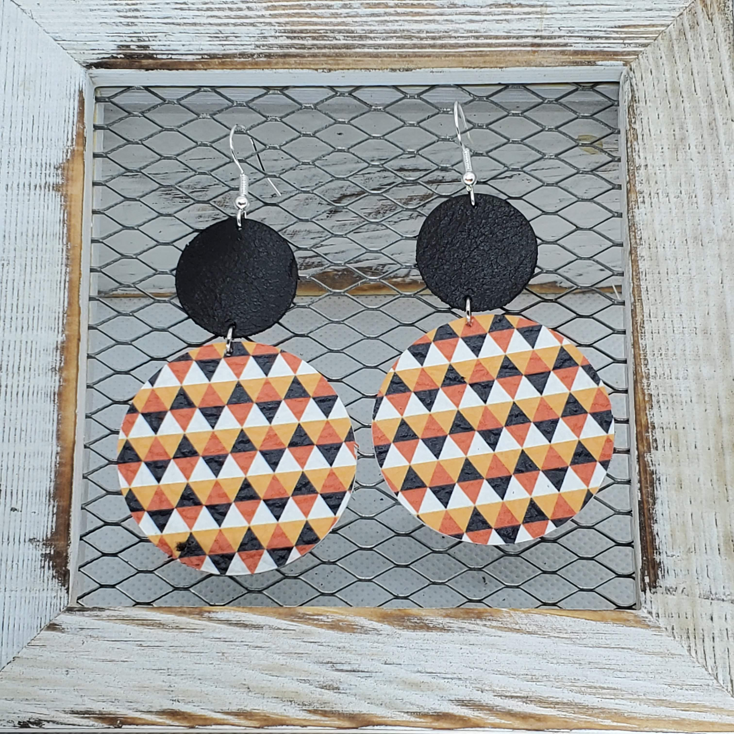 Autumn Triangles Leather Earring Collection