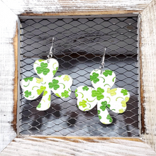 Load image into Gallery viewer, St. Patrick&#39;s Day  Leather Earrings
